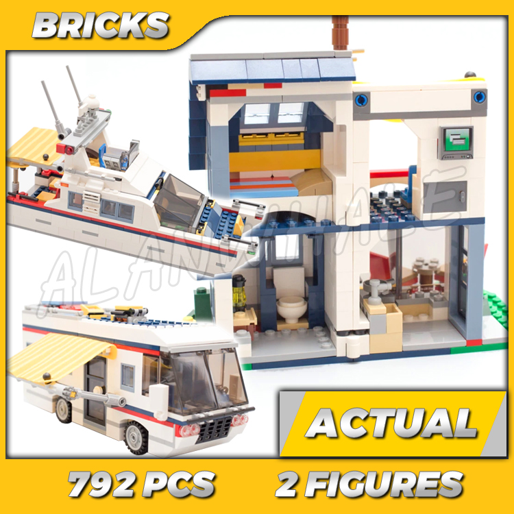 Model Kit Yacht - 792pcs 3in1 크리에이티브 휴가 여행용 캠핑카