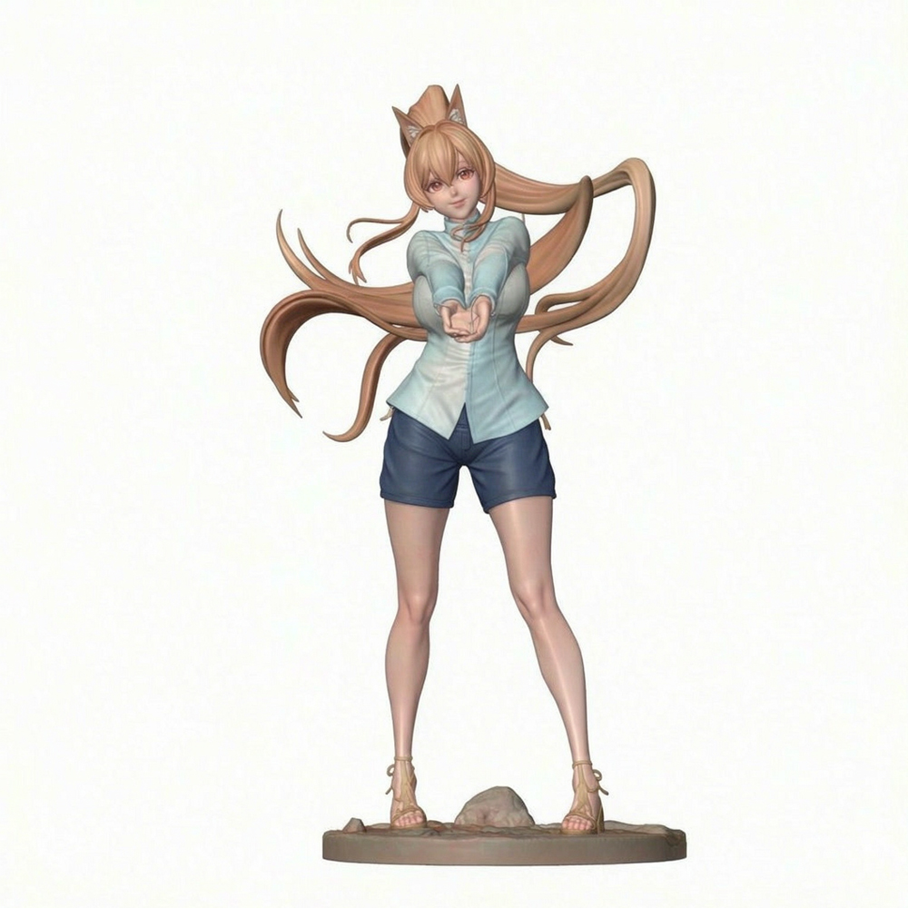 Model Kit Fantasy - 판타지 고양이 귀를 가진 소녀 미니어처