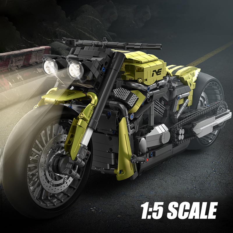 Model Kit Vespa - 기술 도시 2427pcs Harleyed 오토바이 MOC