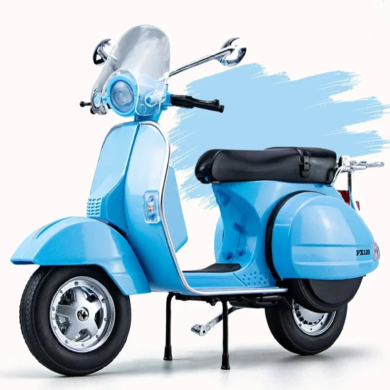 Model Kit Vespa - 1:10 PX125 합금 레저 오토바이 모델