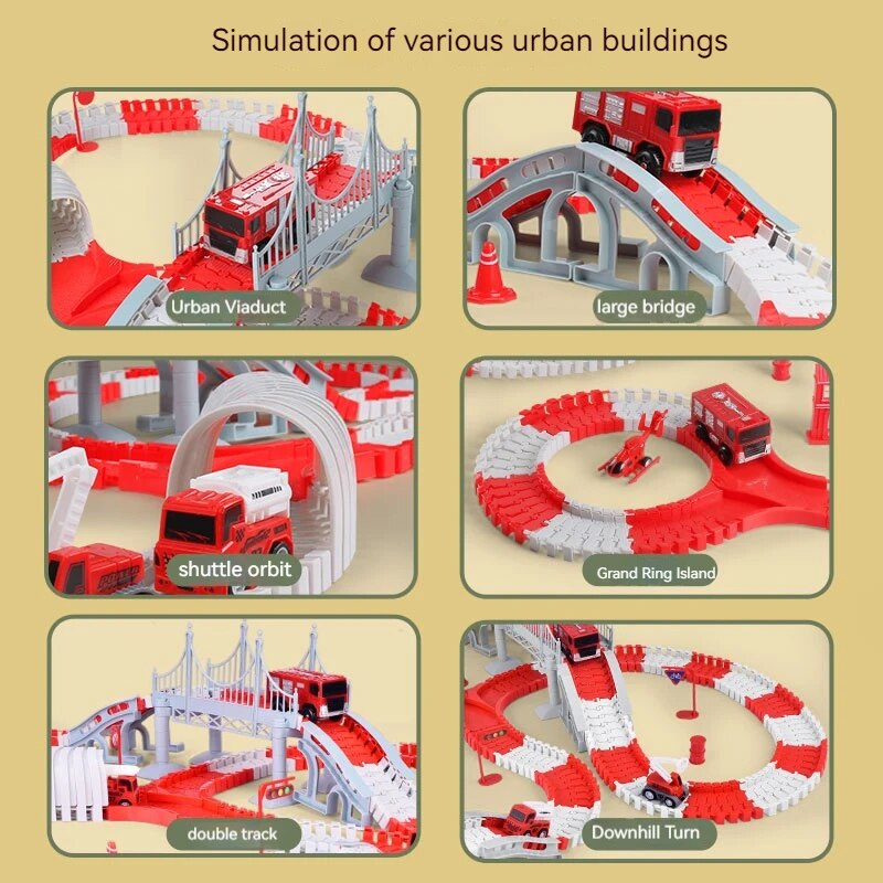 소방차 트랙 조립 자동차 엔지니어링 미니 자동차 세트, - Model Kit Engine 리뷰 및 가격