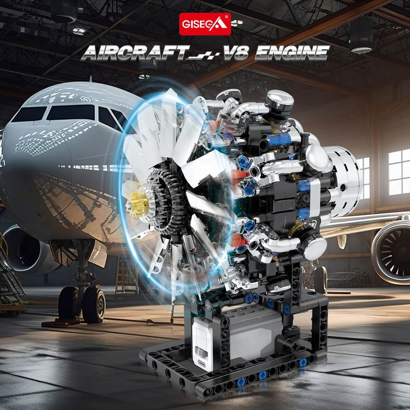 G8910 항공 V8 엔진 558개 항공기 내연기관 블 - Model Kit Engine 리뷰 및 가격