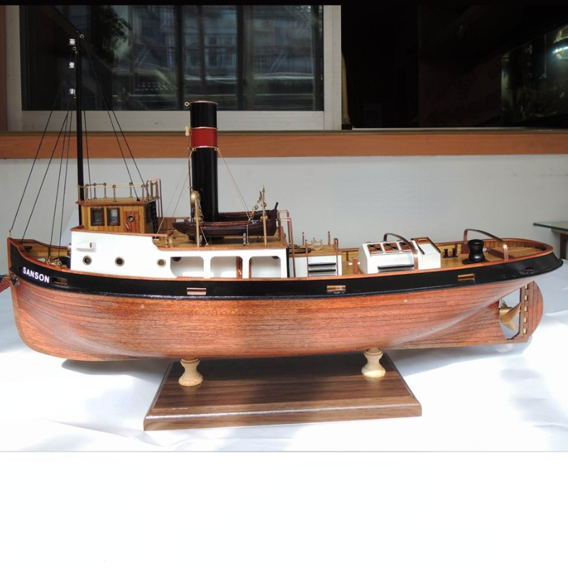 1:50 레이저 컷 목재 보트 모델, SANSON 예인 - Model Kit Yacht 리뷰 및 가격