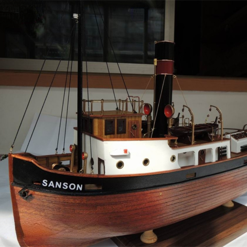 1:50 레이저 컷 목재 보트 모델, SANSON 예인 - Model Kit Yacht 리뷰 및 가격