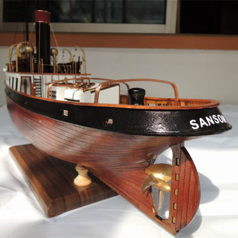 1:50 레이저 컷 목재 보트 모델, SANSON 예인 - Model Kit Yacht 리뷰 및 가격
